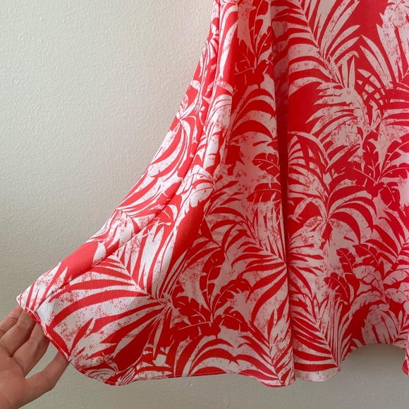 American Eagle Tropical Patterned Pink Dress with Back Cutouts - Picture 3 of 10